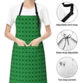 thumbnail image 6 of Fuzoiu Green St. Patrick’s day Print Adjustable Waterproof Apron with Pockets,Waterproof Apron for Cooking, Gardening, and Art Projects, 6 of 8