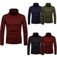 thumbnail image 2 of Mens Slim Fit Casual Turtleneck Sweaters Knitted Pullover Thermal Sweaters, 2 of 6