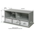 thumbnail image 4 of Badger Basket Children’s Wooden Storage Cubby and 3-Bin Organizer 5.8 Cu ft. - Gray, 4 of 10