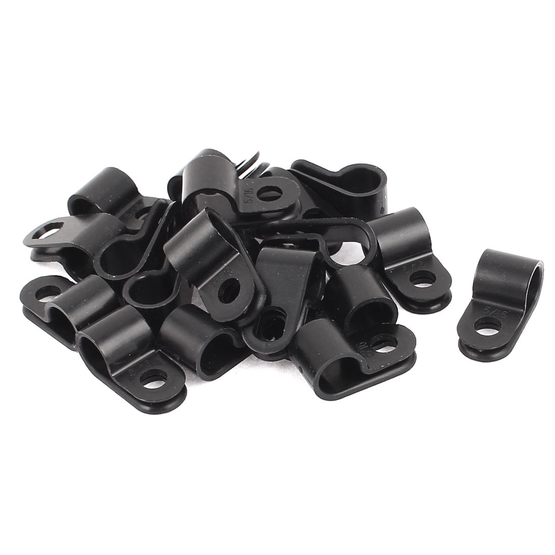 P Clips 2x Black Plastic Brake Pipe Tube Cable Wire Mounting Bracket 7.8mm 5/16" 