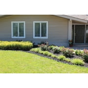 Rubberific Landscape Edging, 4' Gray Cobblestone Rubber Flower Garden Edging Border (4 Pack)