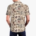 thumbnail image 5 of Rocae Abstract Coffee for Men's Short Sleeve Polo Shirt, Quick Drying Performance Moisture Wicking Sports Men's Golf Shirt Medium, 5 of 9