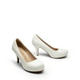 thumbnail image 4 of BURUDANI Women's New Classic Elegant Versatile Low Stiletto Heel Dress Platform Pumps Shoes, 4 of 9