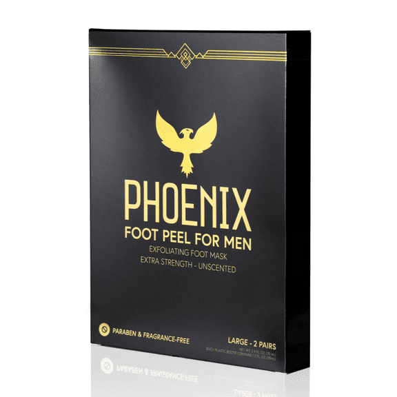 Phoenix Foot Peel for Men - Large - Extra Strength - Unscented - 2 pack