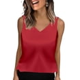 thumbnail image 4 of Womens Tank Tops V Neck Plus Size Versatile Sleeveless Cami Top, 4 of 4
