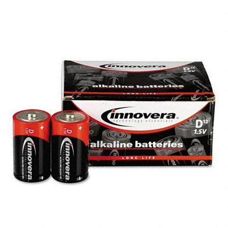 INNOVERA Alkaline Batteries, D, 12/pack