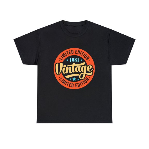 Vintage 1981 T Shirts for Men Retro Funny 1981 Birthday Big and Tall Shirts for Men Plus Size