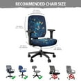 thumbnail image 5 of ZUXONGSY Butterfly Flower Office Chair Cover 2 Pack Split Design for Rotating Desk Chair with Elastic Bottom Spandex Chair Protector Cover Lightweight Gifts for Women Girls, 5 of 7