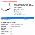 thumbnail image 2 of Supply Turbocharger Coolant Line - Compatible with 2008 - 2010 BMW 535i 3.0L 6-Cylinder 2009, 2 of 2