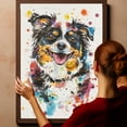 thumbnail image 6 of Miniature American Shepherd Dog Wall Art Animal Oil Painting On Canvas Poster Dog Watercolor Colorful Cute Dogs Aesthetic Room Decor Canvas Poster Unframe 8x12 inch, 6 of 6