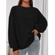 thumbnail image 2 of Sudadera PRETTYGARDEN para Mujer Oversized Cuello Redondo Negra, 2 of 6