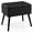 Black, variant on Costway 1 PCS Velvet Storage Ottoman Tufted Flip Top Vanity Stool Footrest with Wood Legs Black