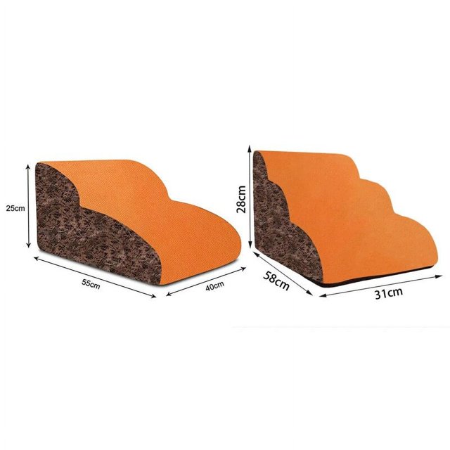 1 PCS Gently Sloping Dog Steps Memory Foam Wave Dog Sofa Non-Slip Safety Ramp Stairs for Young and Older Dogs Pet Supplies ShopWise Round