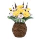 thumbnail image 1 of Cesta tejida de bonsái con clavel en miniatura para casa de muñecas, escala 1:12, para decoración de jardín y sala de estar., 1 of 8