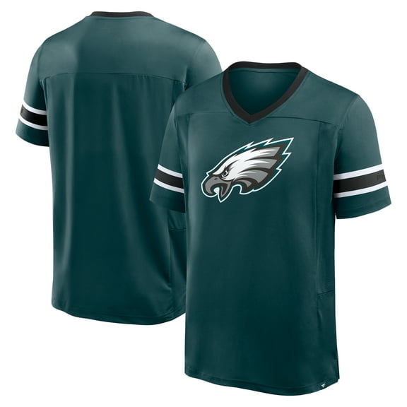 Men's Fanatics Midnight Green Philadelphia Eagles Hometown Premium Hashmark V-Neck T-Shirt