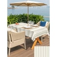 thumbnail image 6 of 52x70 Inch Outdoor Tablecloth with Umbrella Hole Zipper Rectangle Sage Green Striped Rectangular Tablecloths Outside Waterproof Modern Farmhouse Green Stripes Patio Table Cloth Cover for Picnic Party, 6 of 8