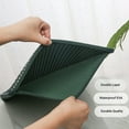 thumbnail image 5 of 2-Layer Cat Litter Mat Litter Trapper Green Traps Litter from Box, Soft on Kitty Cat Paws Honeycomb Double-Layer, Helps to Waste Less Litter on Floors Size 21" X 14", 5 of 8
