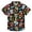 00&Black223, variant on Tiijoy Boys Short Sleeve Button Down Shirt Skeleton Floral Beach Shirt, Black, Sizes 3-13