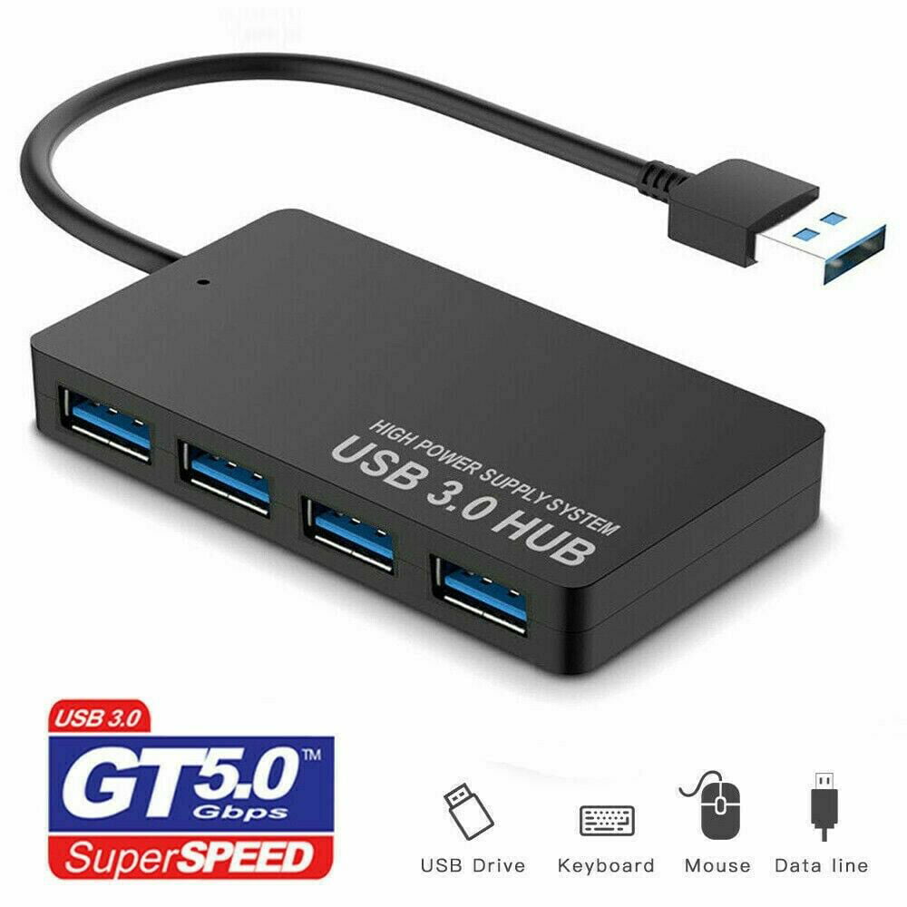 4 port USB 3.0 HUB 5Gbps speed Slim External portable Cable for PC Laptop Mac 