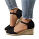 thumbnail image 4 of WILLBEST Sandalias De Cuña Con Plataforma Para Mujer, Sandalias De Cuña Transpirables Con Hebilla Trenzada Versátiles A La Moda, 4 of 8