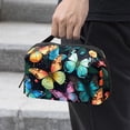 thumbnail image 2 of Butterfly Digital Travel Bag Cord Organizer Hard Drive Bags Waterproof Oxford Cloth Cord Storage Organizer Box 5.9x9.44x3.14 in Black Digital Electronic Accessories Organizer Bag, 2 of 6