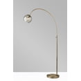 thumbnail image 3 of Adesso Camden 71.5" Antique Brass Arc Floor Lamp with Smoked Swirl Glass Globe Shade, 3 of 5