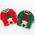 thumbnail image 5 of Ropa navideña para mascotas Suéter de plumón coral para perros Ropa cálida y cómoda para mascotas en invierno, 5 of 5