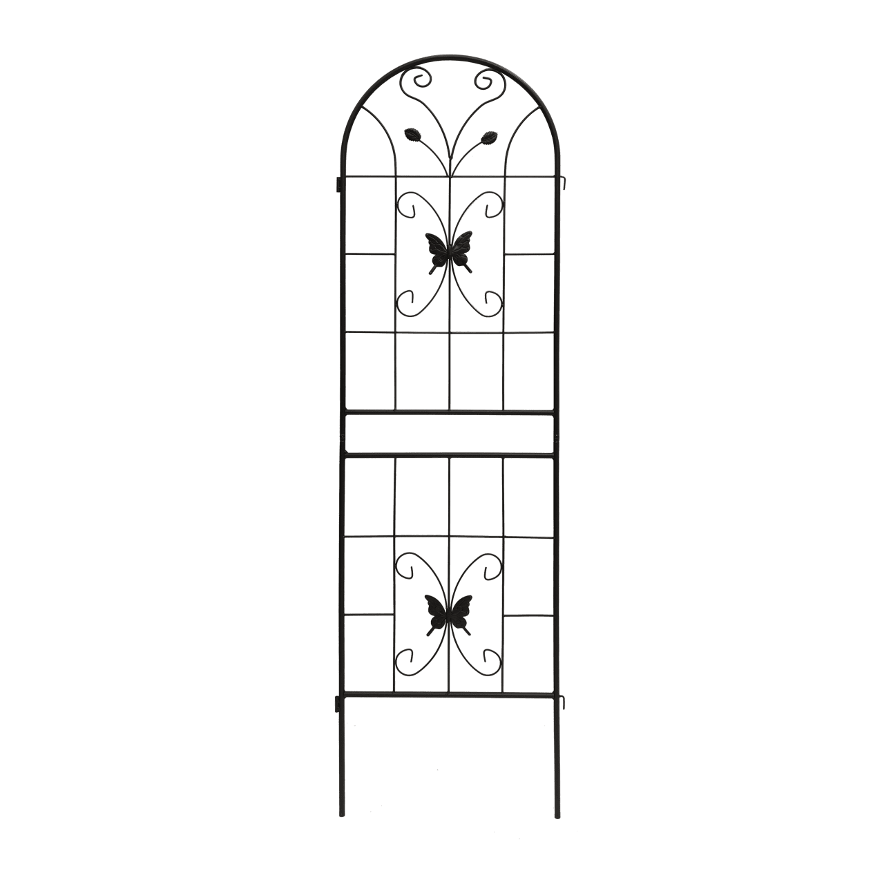 Rustproof Metal Garden Trellis - 71"x19.7" Expanded Size for Climbing Plants, Vegetables, Roses, Cucumbers, Clematis - Black Powder-Coated Finish, Easy Installation