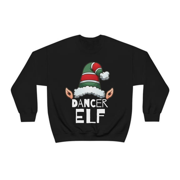 Dancer Elf Christmas Unisex Sweatshirt, S-2XL Holidays Xmas Elves