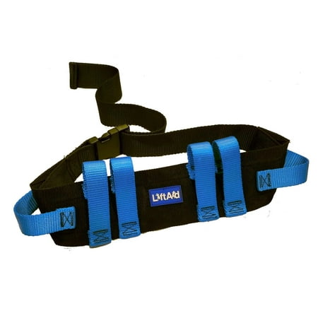 LiftAid Transfer and Walking Gait Belt with 6 Hand Grips and Quick-Release (Best Gait Belt For Elderly)