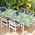 thumbnail image 2 of St. Patrick's Day Table Cloths for 8 Foot Rectangle Tables, Green Black Plaid Lucky Clovers Check Patio Waterproof Elastic Fitted Tablecloths, Washable Rectangular Table Cover for Camping, 2 of 8