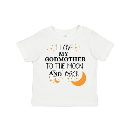 

Inktastic I Love My Godmother to the Moon and Back Gift Toddler Boy or Toddler Girl T-Shirt