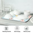 thumbnail image 7 of Yayeee Dish Drying Mat for Kitchen Counter 18"x24" Microfiber Absorbent Pad, Cute Rabbits, 7 of 7
