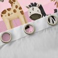 thumbnail image 4 of Homewish Children Lion Zebra Giraffe Black Out Curtains,Cartoon Animal Curtains Pack of 2 (42x63 Each),Woodland Wildlife Bedroom Curtains,Microfiber Bedroom Decor, 4 of 6