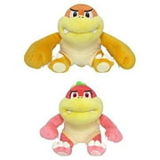Little Buddy Set of 2 Super Mario All Star 1451 Boom Yellow & 1452 Pom Pink Stuffed Plush Dolls