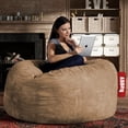 thumbnail image 4 of Puff Cama Queen Size 2 en 1 Baggy Khaki 180 x 150 cm, 4 of 4