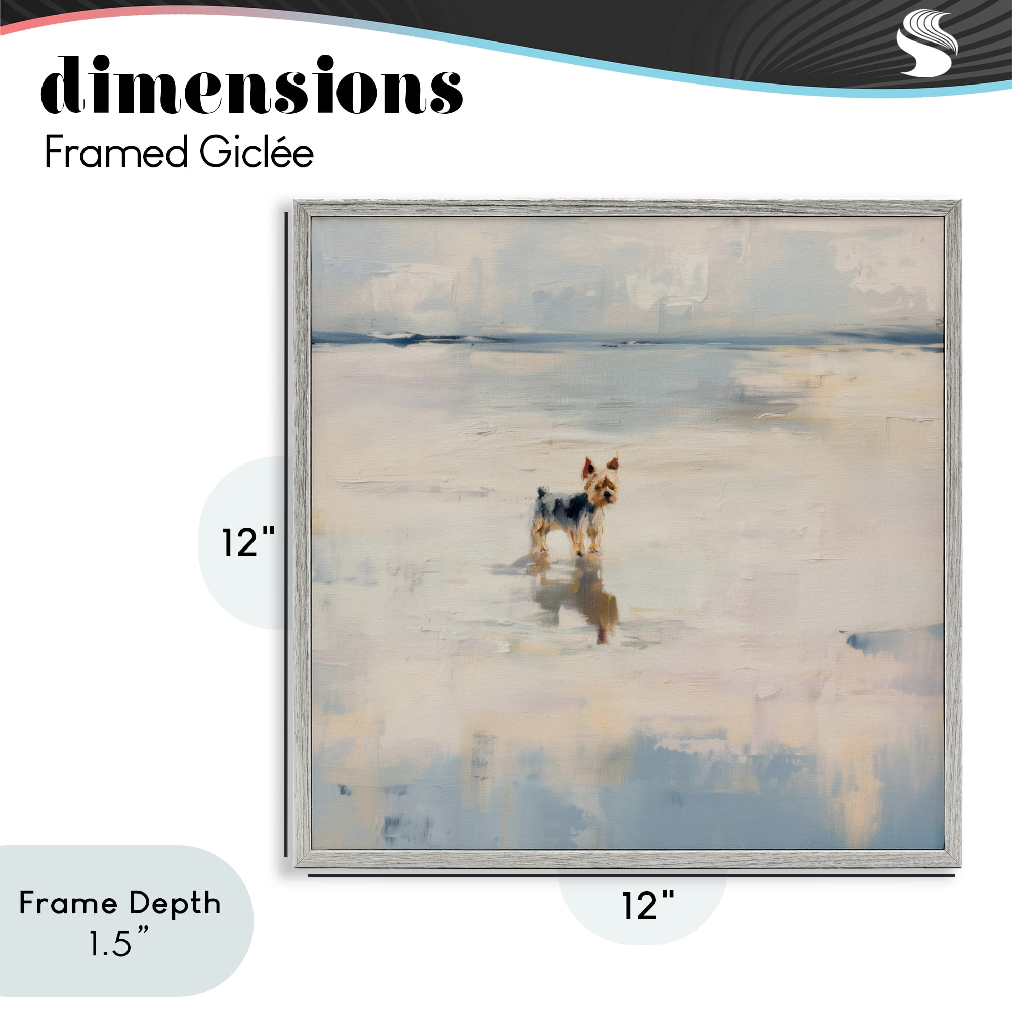 Stupell Industries Quiet Moment By The Sea Gray Framed Giclee Art, design by Svetlana Aleynikova