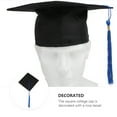 thumbnail image 2 of Master Graduation Hat with Loop Tassel Student Square College Academic Dress Accessory, 2 of 8