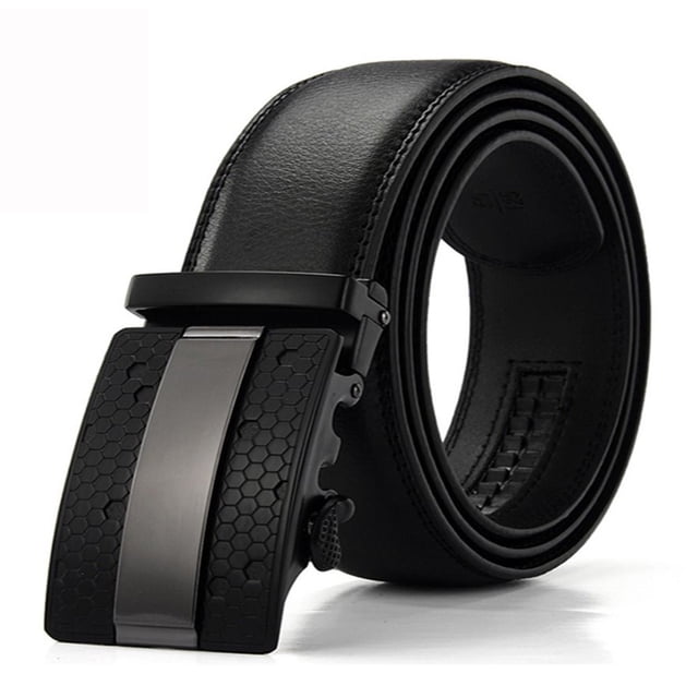 Mode Hommes Boucle Automatique Ceinture en Cuir Véritable Jeans Cadeau