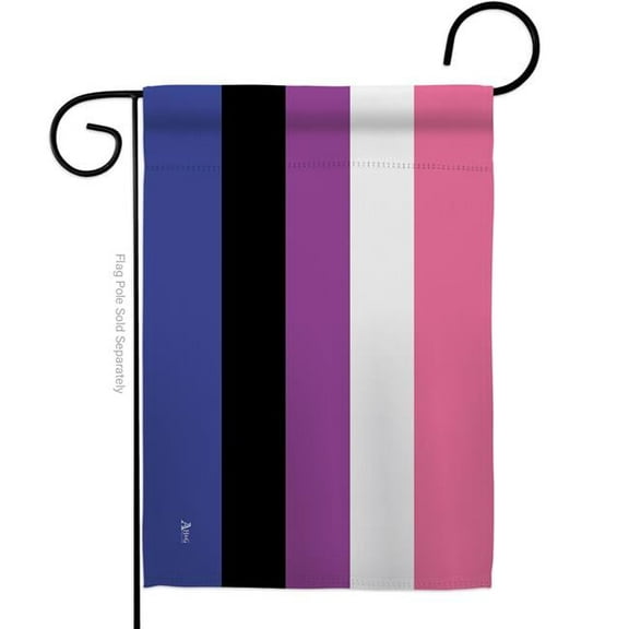 Americana Home & Garden G149008-BO Genderfluidity Pride Support 13 x 18.5 in. Double-Sided Decorative Horizontal Garden Flags for House Decoration Banner Yard Gift