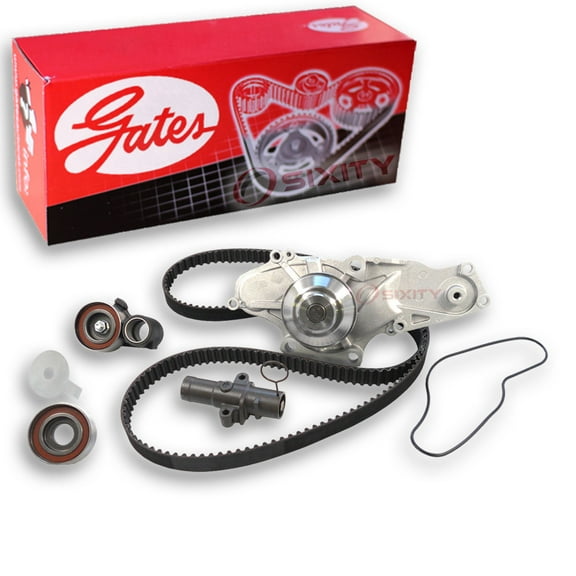 Gates PowerGrip Timing Belt Kit w Water Pump compatible with Acura TL 3.2L 3.5L 3.7L V6 2004-2014