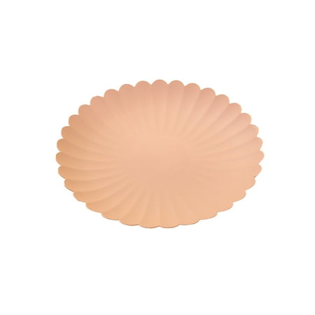 

Farfi Creative Lace Decor Food Plate Exquisite Beautiful Plastic Cake Plate for Home (Pink S)