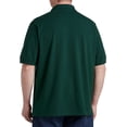 thumbnail image 2 of Big and Tall Essentials by DXL Men's Pique Mesh Short-Sleeve Polo Shirt, Hunter Green, 4XL, 2 of 5