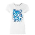 thumbnail image 1 of Tee Hunt Blue Skulls Women's T-Shirt Skull Face Death Dead Reaper Hell Evil Demon Shirt, White, XX-Large, 1 of 5