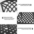 thumbnail image 6 of Polar Aurora 3 Piece Cast Aluminum Patio Bistro Set Table Outdoor Round Dining Armchair with Umbrella Hole for Porch, Lawn, Garden, Backyard, Pool, Black, 6 of 10
