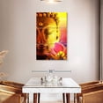thumbnail image 3 of Elephant Stock Stunning Buddha Wall Art - Vertical Multi Panel Canvas - Living Room Wall Decor - Religion And Spirituality Multi Panel - Brown And Yellow Decor - 28" x 45", 3 of 8