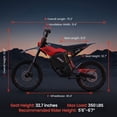thumbnail image 6 of ESKUTE RT-X Electric Dirt Bike for Adults, 6500W Peak Motor, 53+ MPH Electric Motorcycle, 72V 30Ah Battery, 70-Mile Range, Hydraulic Dual Suspension, Off-Road E-Bike, Red, UL2849, 6 of 9