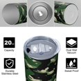 thumbnail image 4 of Camouflage 20 Oz Stainless Steel Skinny Tumbler – Vacuum Insulated Slim Travel Cup with Lid & Stainless Steel Straw, 360° Full Wrap Printed Tumbler for Home, Office & Outdoor Use, 4 of 6