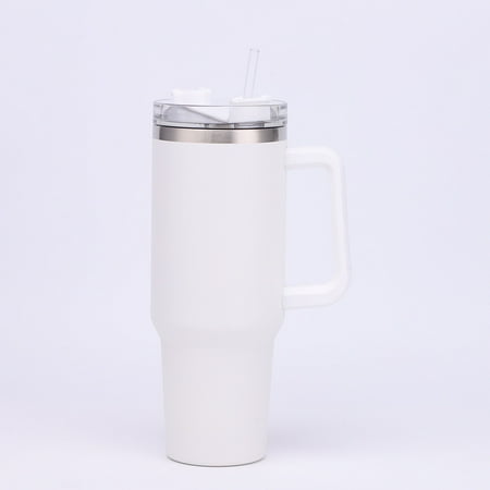 

40oz Tumbler With Handle And Straw Lid Insulated Reusable Leakproof Stainless Steel Water Bottle Travel Mug Coffee Cup