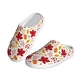 thumbnail image 2 of Rateoe fall laef Maple Print Women's Men's Cotton Knit Slippers Lightweight Memory Foam Indoor House Shoes with Anti-Skid Sole-44/45, 2 of 7